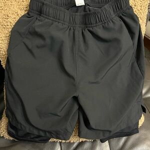 Old navy boys M (8) stretch tech athletic shorts w light compression undershorts